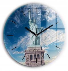  Modern üveg falióra Szabadság-szobor New York kerek fi60 cm (010010500050200268446)