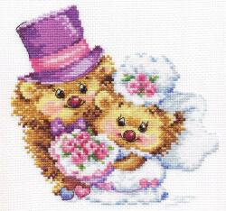  Keresztszemes hímzőkészlet Örökre! 16x15 cm (0-88)