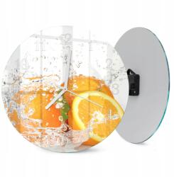  Fali Kerek Üveg Óra Modern Beltéri Narancs Fi 30 cm (010010500040100057842)