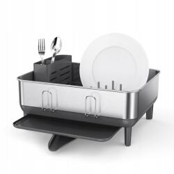 simplehuman Compact Szárítógép Csepegtető edény matt acélból fekete (KT1184DC)