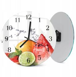  Kerek Üveg Falióra Konyha Nyomtatott Gyümölcs Fi 30 cm (010010500040200175384)