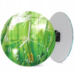  Minimalista Kerek Üveg Falióra Grafikával Fű Fi 30 cm (010010500040100081191)