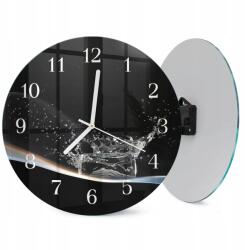  Modern Kerek Fotós Üveg Óra Csendes Mechanizmus Víz Fi 30 cm (010010500040100057686)