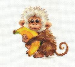  Keresztszemes hímzőkészlet Majom 12x11 cm (0-127)