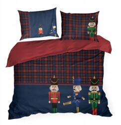 Eurofirany Karácsonyi ágynemű 160x200 Peter sötétkék piros Nutcracker (5903571649164)