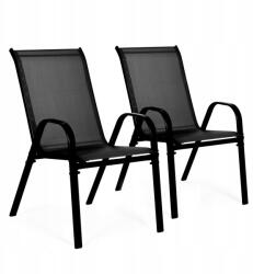 ModernHOME 2 db-os kerti szék szett teraszra erkélyre fekete MultiGarden Mult (SC-092KD BLACK)