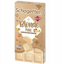 Schogetten Tejes CSokoládé Schogetten Blonde Pure Fehér Karamell 100g Németországból (4000607849404)