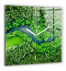 Ora Üvegfestmény Gyönyörű Klasszikus Díszes Csendes folyó az erdőben 60x60 (010010500080100270991)