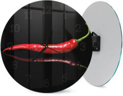  Modern Üveg Kerek Falióra Chili Paprika Fi 30 cm (010010500040200170747)