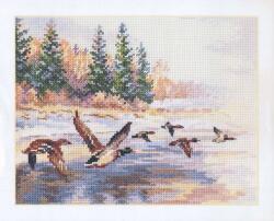  Keresztszemes hímzőkészlet Repülő kacsák 23x17 cm (3-27)