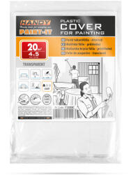 Alista Home Folie protectie vopsit, 4 x 5 m, folie plastic HDPE acoperire mobilier si podea, protectie renovare (GLB_11203C)