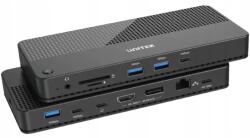 Unitek Dokkoló állomás D1079A 12in1 Hdmi 8K Usb C 100W Ethernet Sd olvasó (D1079A)