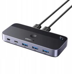 Ugreen switch CM662 Usb 3.0 switch 2-in-4 2x Usb-a kábel fekete (15705)