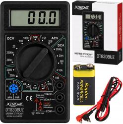 Xtreme Digitális Kézi Multiméter Xtreme DT830BUZ Black LCD Árammérő (50-007#)