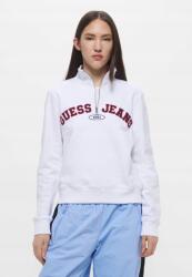 GUESS Eredeti Hosszú Ujjú Kapucni Nélküli Pulóver Fehér M
