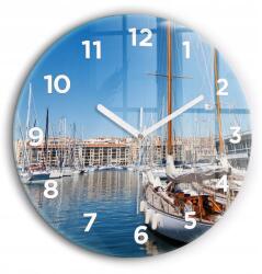  Modern üveg falióra Marina Marseille Franciaország kerek fi60 cm (010010500050100272672)