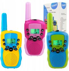 Allvo Walkie Talkie Gyerek Szett 3AZ1BEN Rövidhullámú LCD Zseblámpa Hatótávolság 3KM (Z3322)