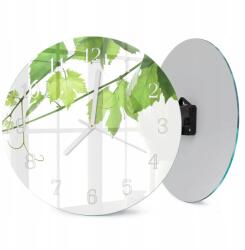  Minimalista Kerek Üveg Falióra Levél Nyomtatással 30 cm (010010500040100079331)