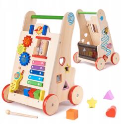 Artemis Fából készült Sétáló Toló Oktató Manipulációs Tábla Gyerekeknek 6in1 (IK-KX6495)