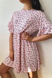 Boohoo Ruha Virágmintás Mini Széles Ujjú 34-ES