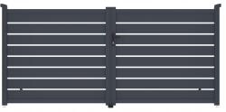 G21 Kapu G21 Reno 350x158 cm kétszárnyú, antracit színű (G21-BAREN-158) - allegro