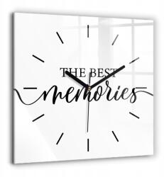 Ora Edzett Üveg Nagy Fali Grafikával Csendes Felirat Memories 60x60 (010010500080200267845)
