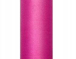 PartyDeco Tüll sima, fukszia, 0, 3 x 9m (TIU30-080)