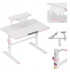 Markadler Gyerek íróasztal Mark Adler rózsaszín-szürke állítható, tanulóállvánnyal (MA-STUDY 3.7 PINK)