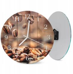  Minimalista Kerek Fotó Üveg Falióra Kávébab Fi 30 cm (010010500040100083892)