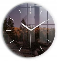  Modern üveg falióra Kő út Yosemite kerek fi 30cm (010010500040100271961)