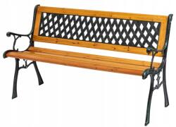 Livarno Home Livarno 2 személyes pad fonott stílusos terasz telek háttámlával 126 cm (434604)