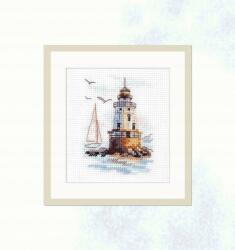  Keresztszemes hímzőkészlet Napos reggel. Világítótorony 6x9 cm (0-224)