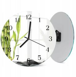  Modern Kerek Üveg Falióra Bambusz Mintával 30 cm (010010500040200176117)