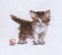  Keresztszemes hímzőkészlet Kiscica 10x8 cm (0-169)