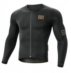 Rockbros Kerékpáros Mez Rockbros Diamond Hosszú Ujjú XL Légáteresztő 3D Mesh Fekete (4909963779502)