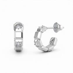 Guess Ace Of Diamonds ezüst színű női fülbevaló JUBE06183JWRHT/U (JUBE06183JWRHT/U)