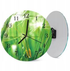  Minimalista Kerek Üveg Falióra Grafikával Fű Fi 30 cm (010010500040200172853)