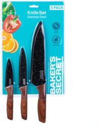 Alista Home Set cutite bucatarie Baker Secret 3 piese, cutite inox cu protectie lama si maner ergonomic (GLB_DA00991)