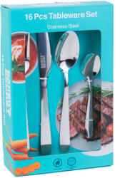 Alista Home Set tacamuri Baker’s Secret 16 piese inox, furculite cutite linguri lingurite argintiu mat (GLB_DA00976) Tacam