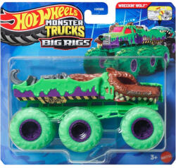 Mattel Hot Wheels Monster Trucks Big Rigs Wreckin' Wolf 6 kerekű vontató kamion (JHY76) - morzsajatekbolt