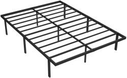 HomCom Ágykeret, 140 x 200 cm fém ágyneműtartós tárolóhellyel az ágy alatt, fém, fekete (83D-218V03BK)
