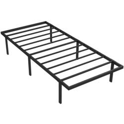 HomCom Ágykeret, 90 x 200 cm-es fém ágyneműtartós tárolóhellyel az ágy alatt, fekete (83D-218V01BK)