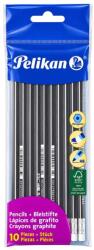 Pelikan Set 10 Creioane grafit HB hexagonale Pelikan cu radiera (400191619)