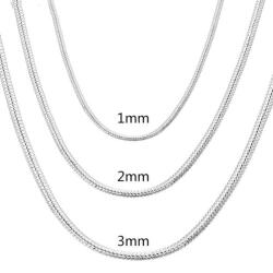 Silver Star ezüstlánc 1 mm, KL3 elegáns kiegészítő minden alkalomra, hossza 45 cm (18782)