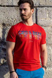 CIPO&BAXX Cipo & Baxx Divatos Férfi Póló Ct717 Red (ct717_red__l)