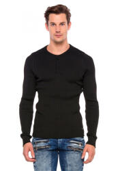 CIPO&BAXX Divatos Férfi Kötött Pulóver Cp193black (cp193black_xl)