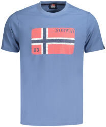 Norway 1963 Norvégia 1963 Férfi Rövid Ujjú Póló, Kék (866020_bldenim_2xl)