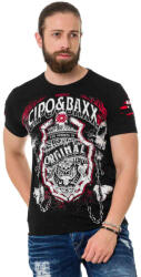 CIPO&BAXX Cipo & Baxx Divatos Férfi Póló Ct772 Black (ct772_black_l)