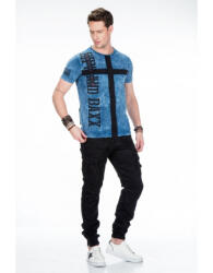 CIPO&BAXX Cipo & Baxx Prémium Minőségű Kék Póló Ct441 Blue (ct441blue_xl)