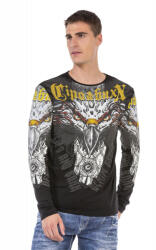CIPO&BAXX Férfi Hosszú Ujjú Póló Cl488 Black (cl488_black_xl)